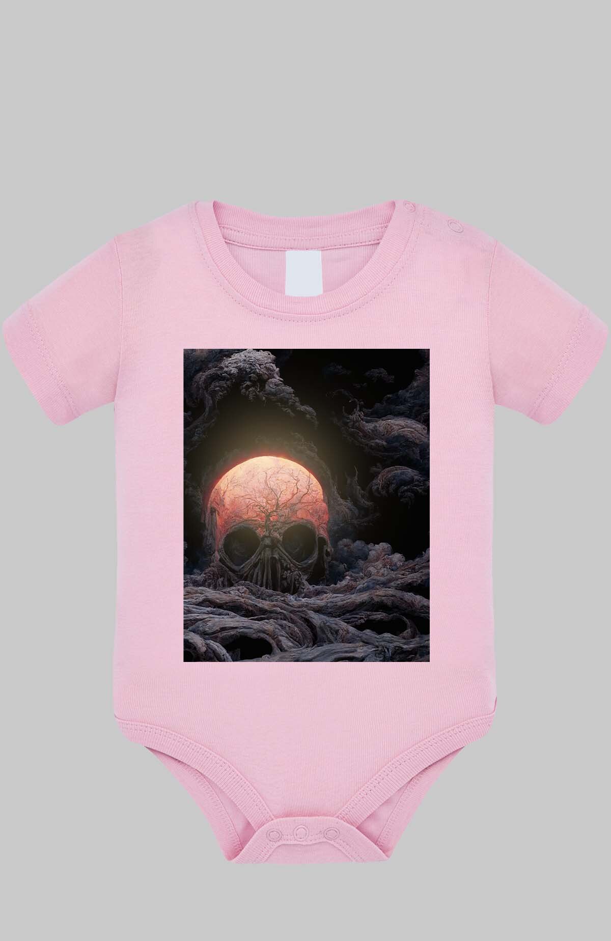 Wholesaler I.A.L.D FRANCE - Skull With The Great Wave Off Kanagawa copy - Baby Bodysuit Girl