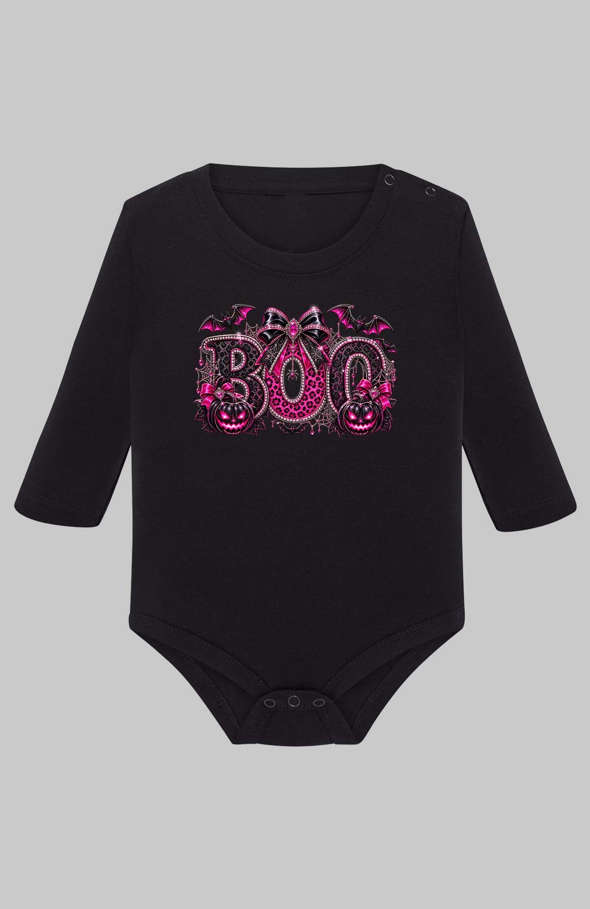 Grossiste I.A.L.D FRANCE - Glitter boo halloween - Body Manche longue bébé Fille