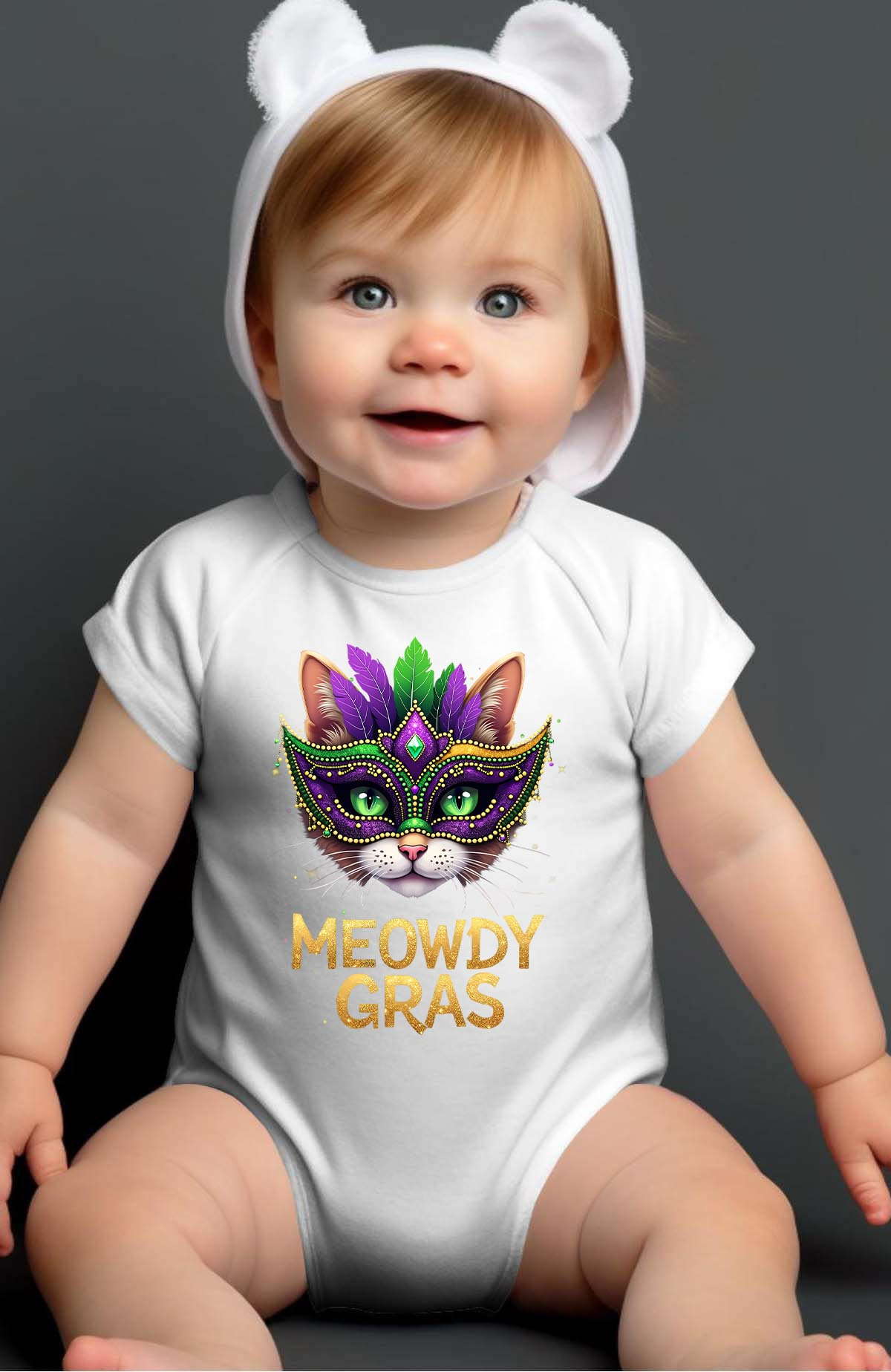 Wholesaler I.A.L.D FRANCE - Meowdy Gras - Bodysuit Baby Girl