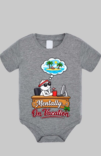 Grossiste I.A.L.D FRANCE - mentally on vacation - Body Bébé Fille Grossiste I.A.L.D FRANCE - mentally on vacation - Body Bébé Fille