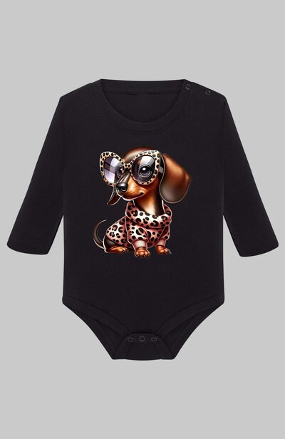 Grossiste I.A.L.D FRANCE - dog glasse leo - Body Manche longue bébé Fille Grossiste I.A.L.D FRANCE - dog glasse leo - Body Manche longue bébé Fille