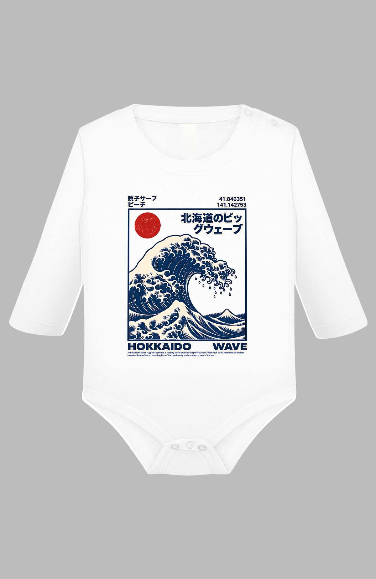Wholesaler I.A.L.D FRANCE - Eastern art japan 3 - Baby Long Sleeve Bodysuit Girl