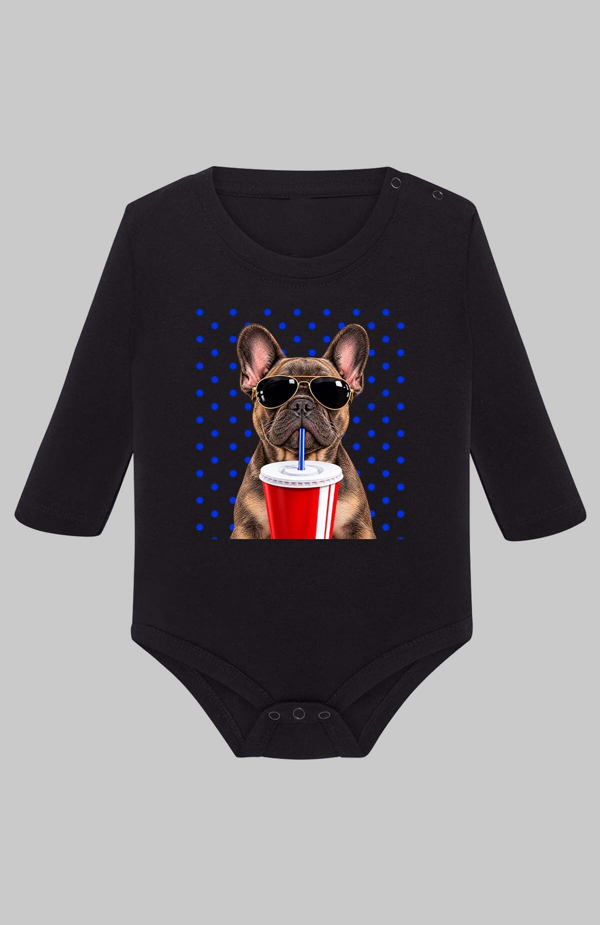 Mayorista I.A.L.D FRANCE - Gafas de perro d - Body de manga larga para bebé niña