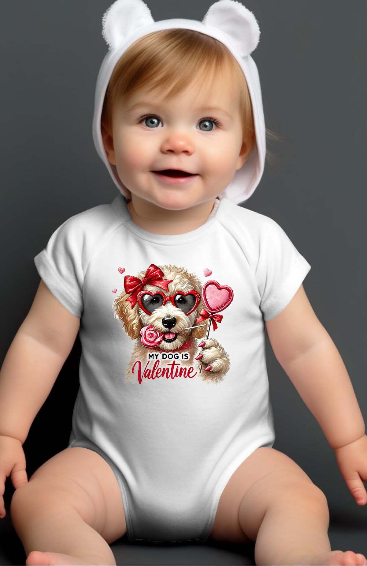 Grossista I.A.L.D FRANCE - Cane di San Valentino - Body per bambina