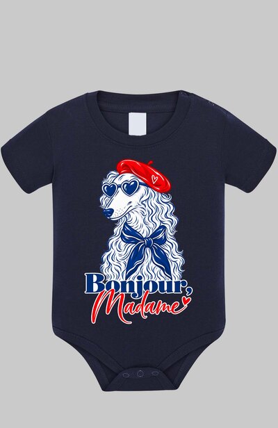 Grossiste I.A.L.D FRANCE - bonjour madame dog3 - Body Bébé Fille Grossiste I.A.L.D FRANCE - bonjour madame dog3 - Body Bébé Fille