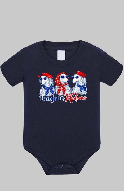 Grossiste I.A.L.D FRANCE - Three Chic Dog - Body Bébé Fille Grossiste I.A.L.D FRANCE - Three Chic Dog - Body Bébé Fille