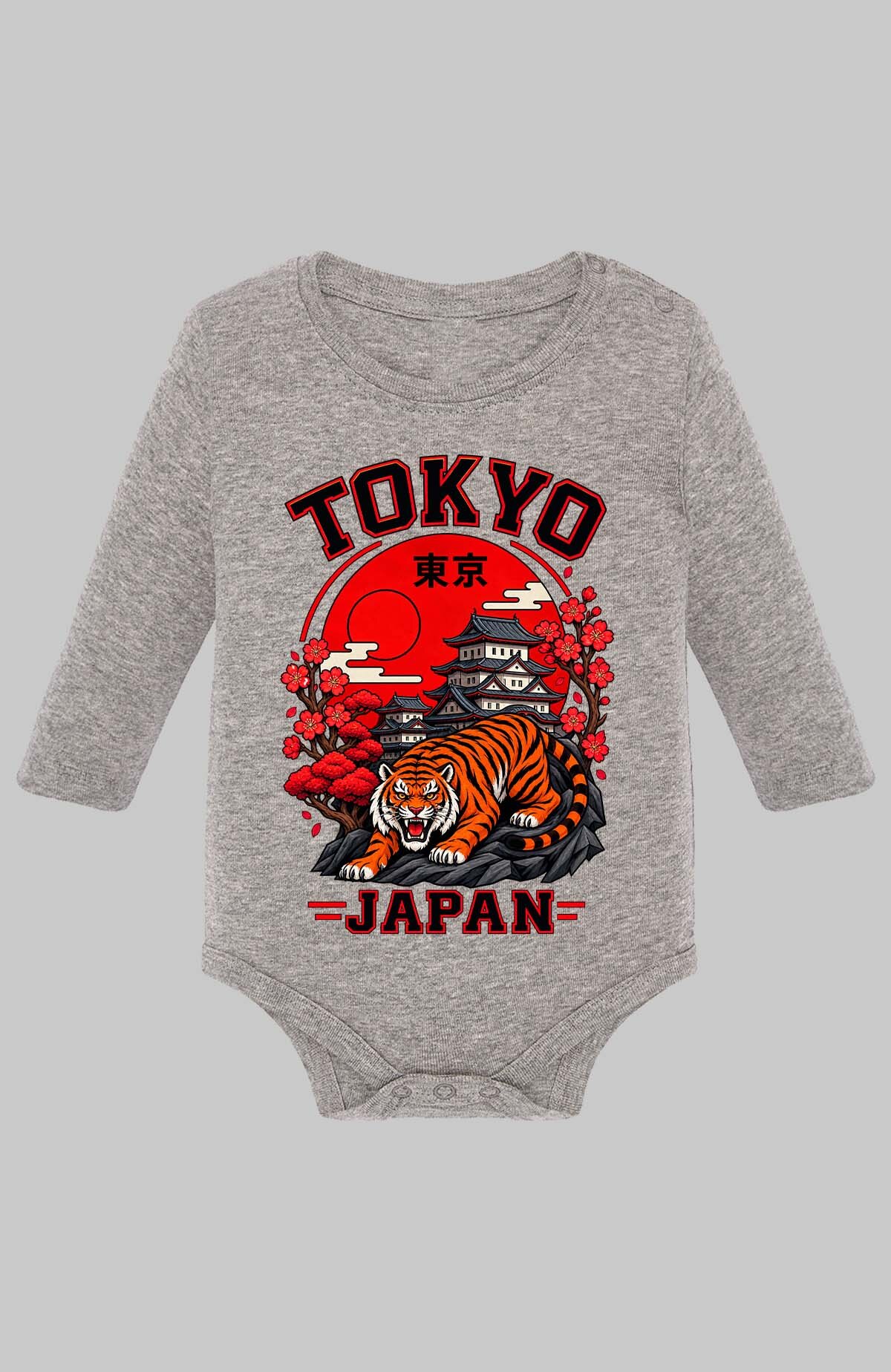 Wholesaler I.A.L.D FRANCE - Tokyo jp tiger - Baby Long Sleeve Bodysuit Girl