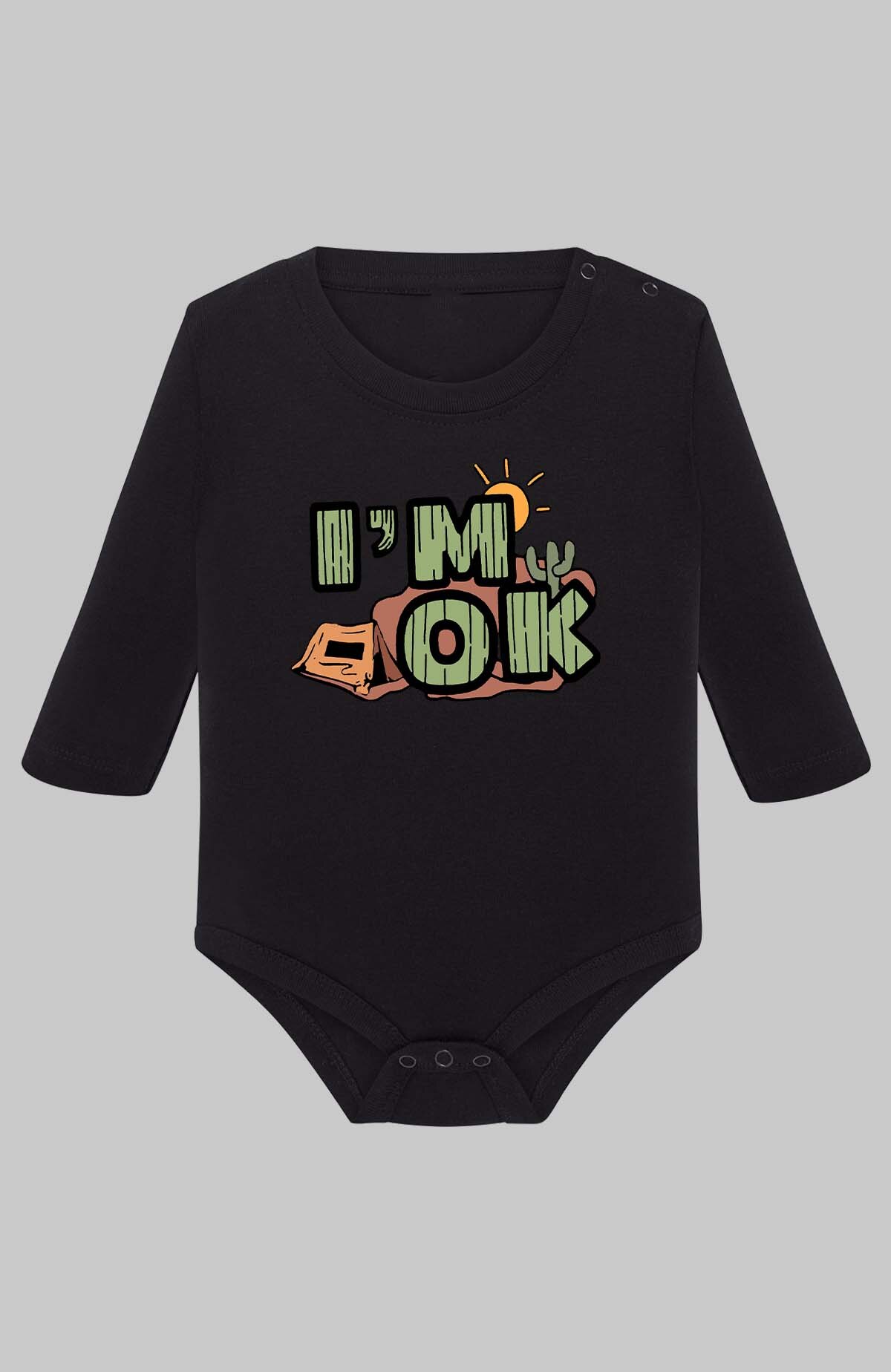 Großhändler I.A.L.D FRANCE - Wüste im ok - Langarm-Body für Baby Mädchen