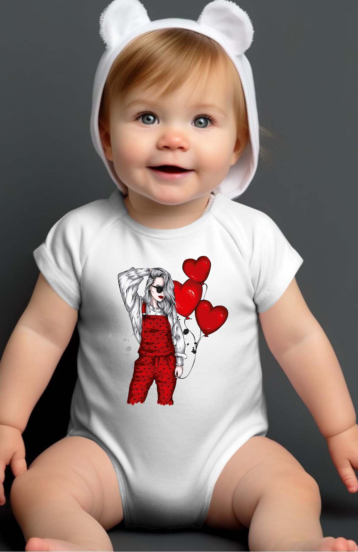 Großhändler I.A.L.D FRANCE - Roter Strampler - Baby Mädchen Body