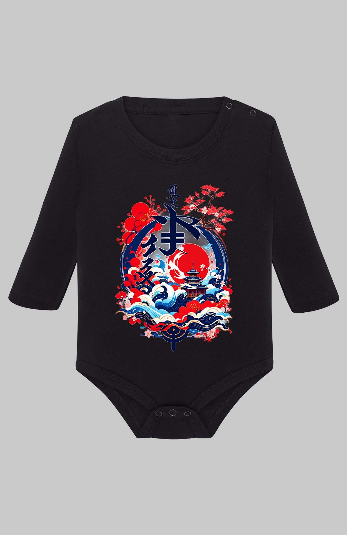 Wholesaler I.A.L.D FRANCE - Japan castle - Baby Long Sleeve Bodysuit Girl