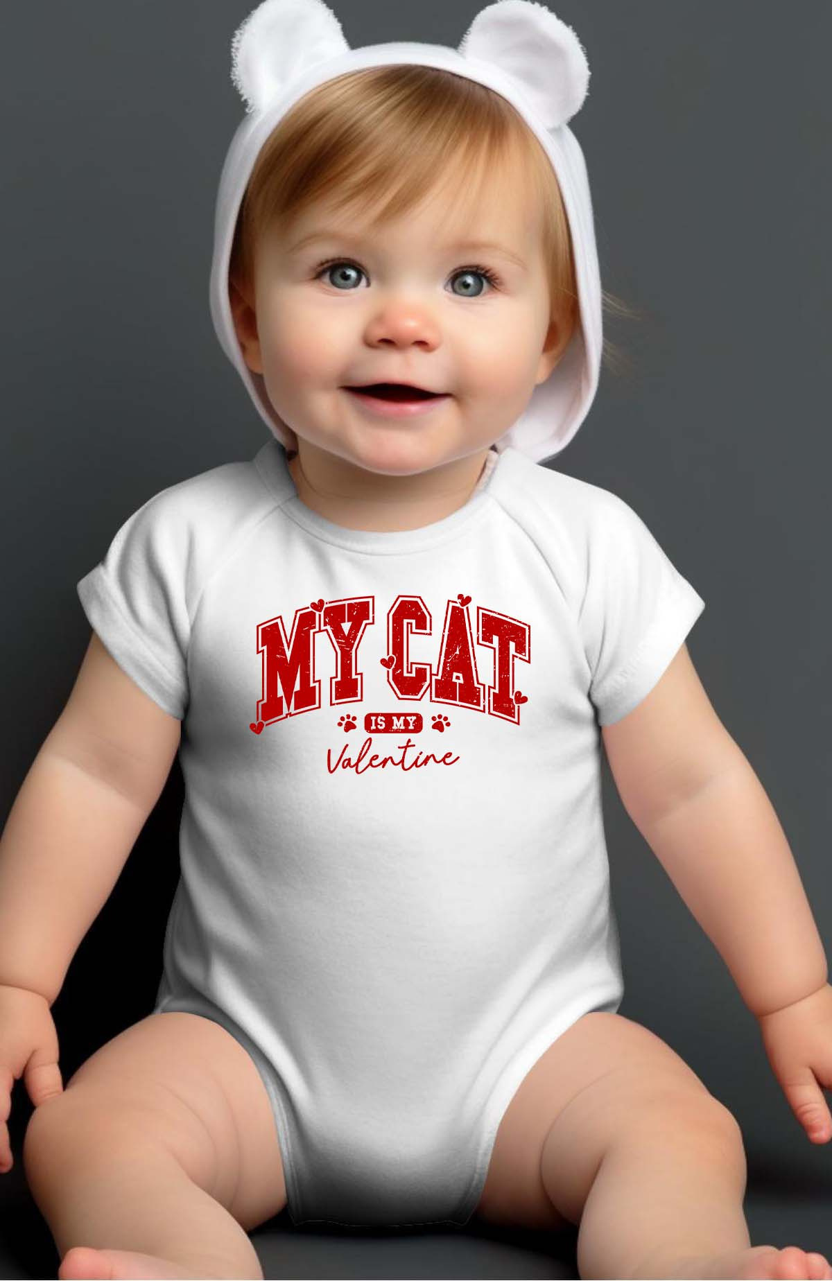 Wholesaler I.A.L.D FRANCE - My Cat Valentine - Bodysuit Baby Girl