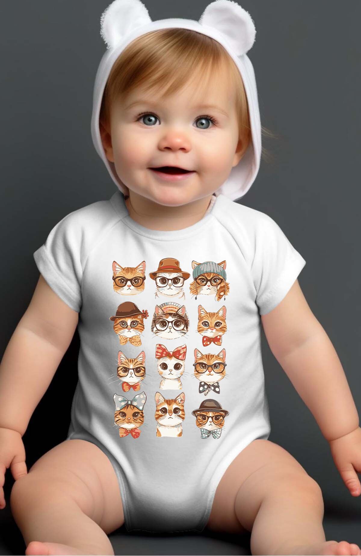 Mayorista I.A.L.D FRANCE - Familia de Gatos - Body para Bebé Niña