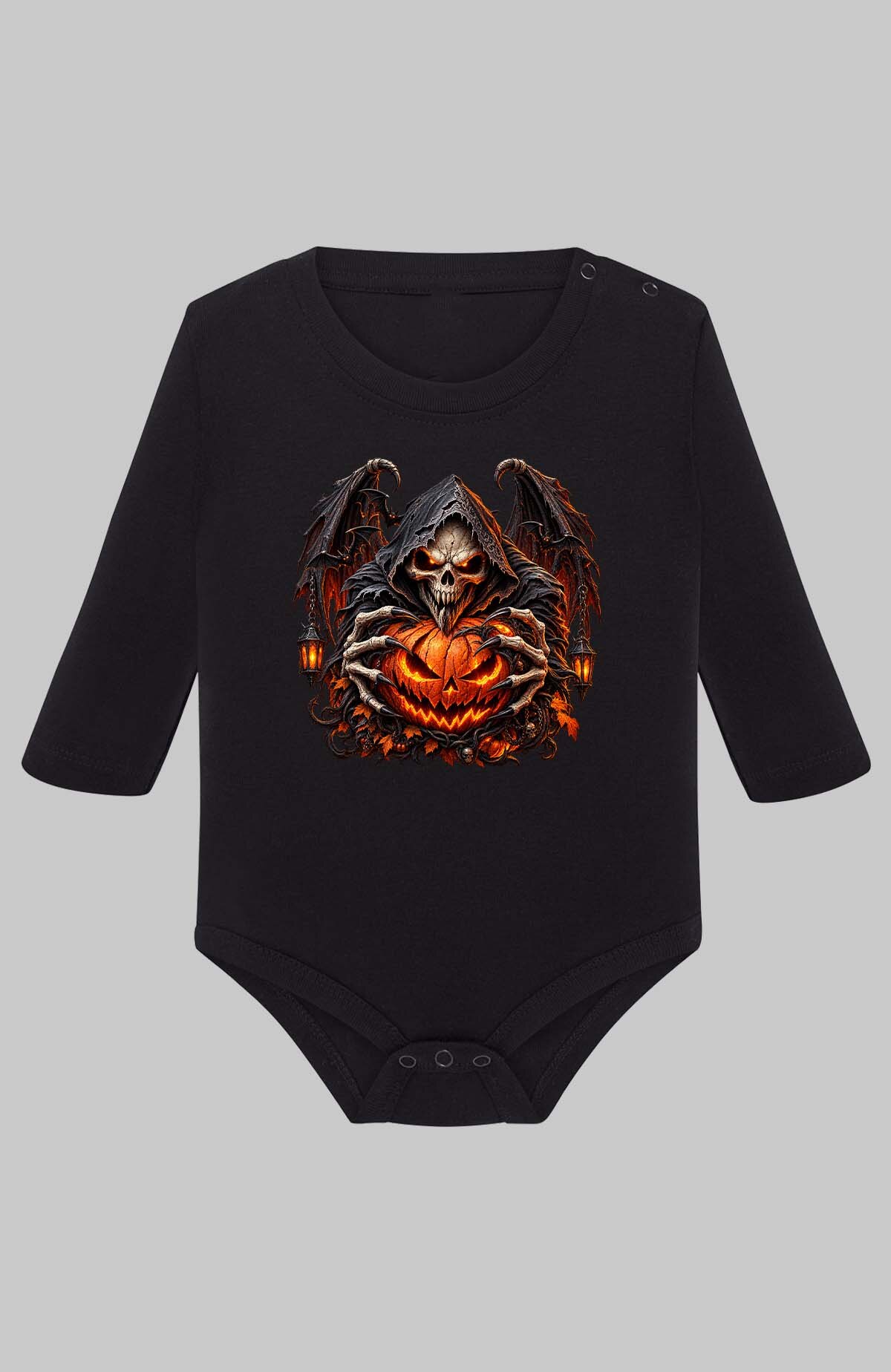Grossiste I.A.L.D FRANCE - Skull fire halloween - Body Manche longue bébé Fille