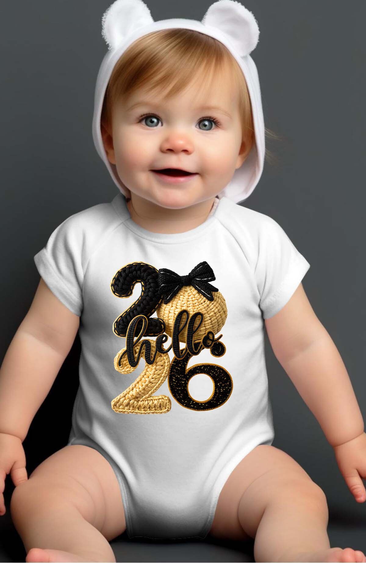 Großhändler I.A.L.D FRANCE - Häkel-Neujahr 2026 - Baby Mädchen Body