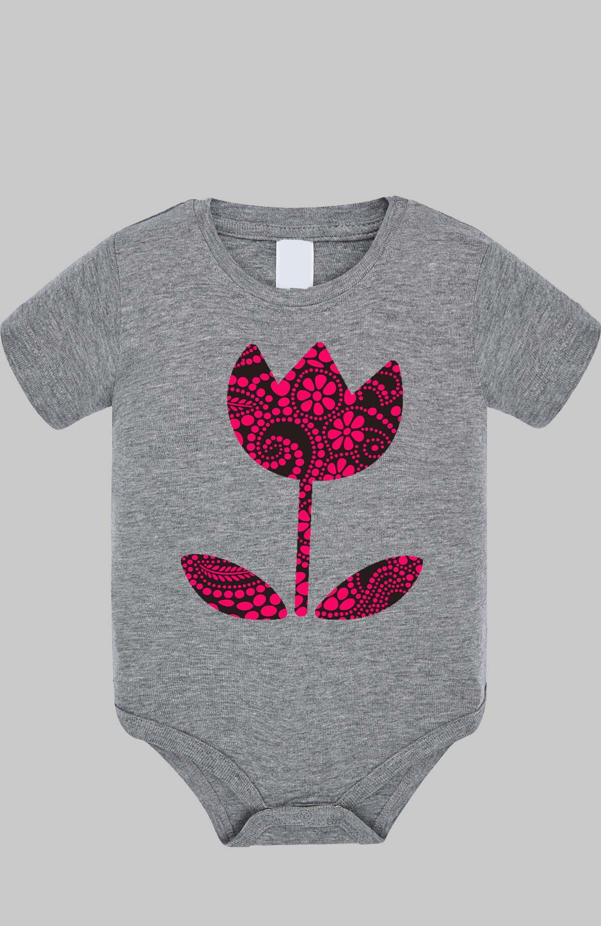 Wholesaler I.A.L.D FRANCE - Foral flower - Baby Bodysuit Girl