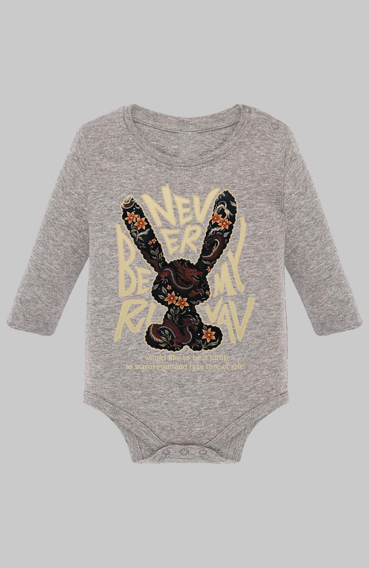 Großhändler I.A.L.D FRANCE - NEVER BE MY R - Langarm-Body für Baby Mädchen