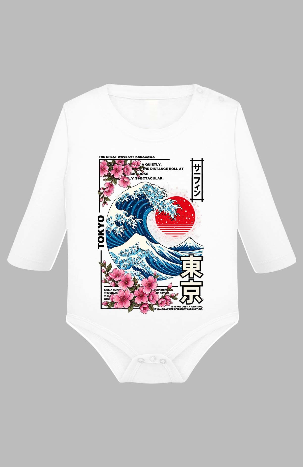 Grossiste I.A.L.D FRANCE - Hokkaido Great Wave - Body Manche longue bébé Fille