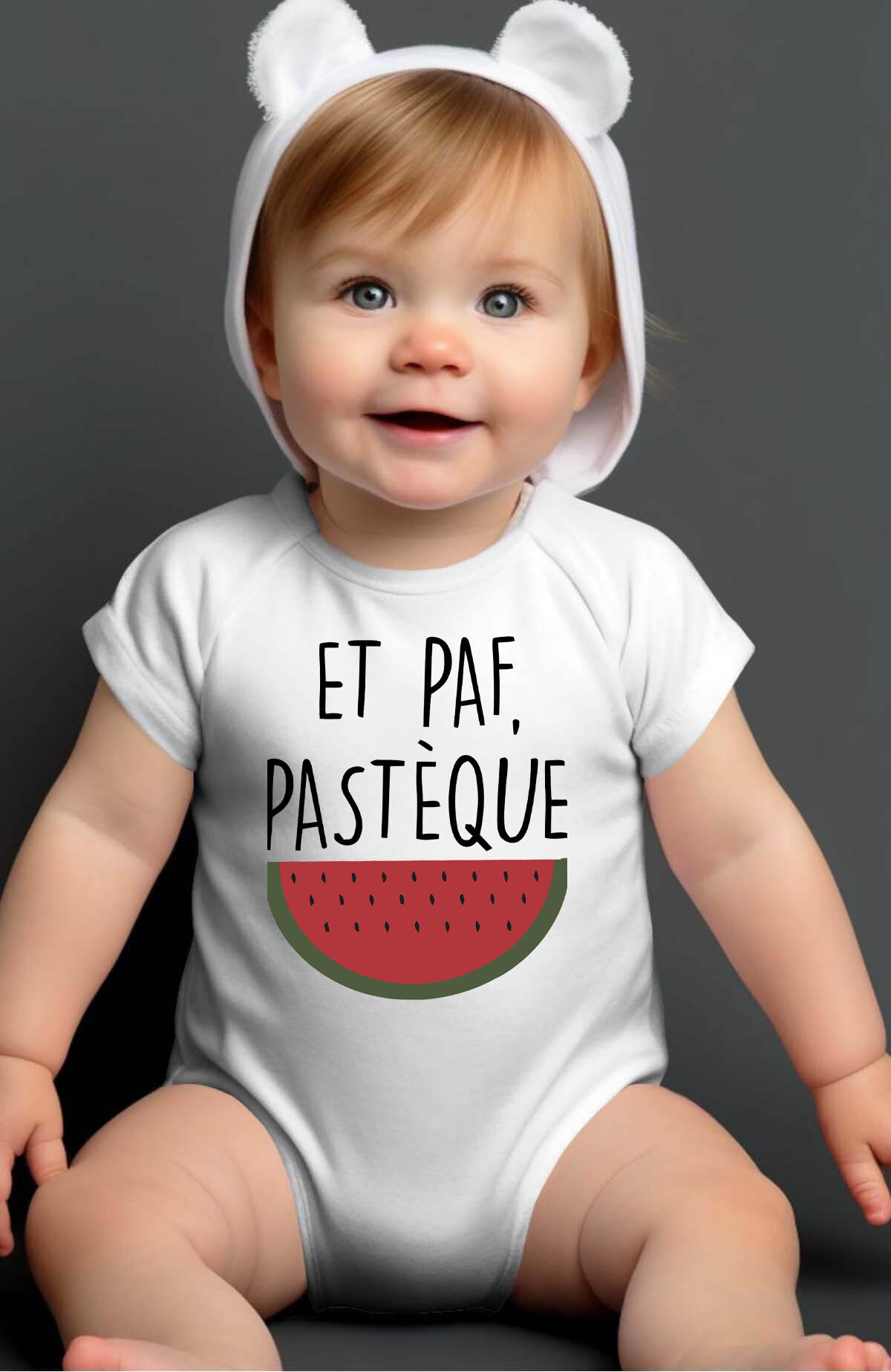 Wholesaler I.A.L.D FRANCE - paf pasteque - Bodysuit Baby Girl