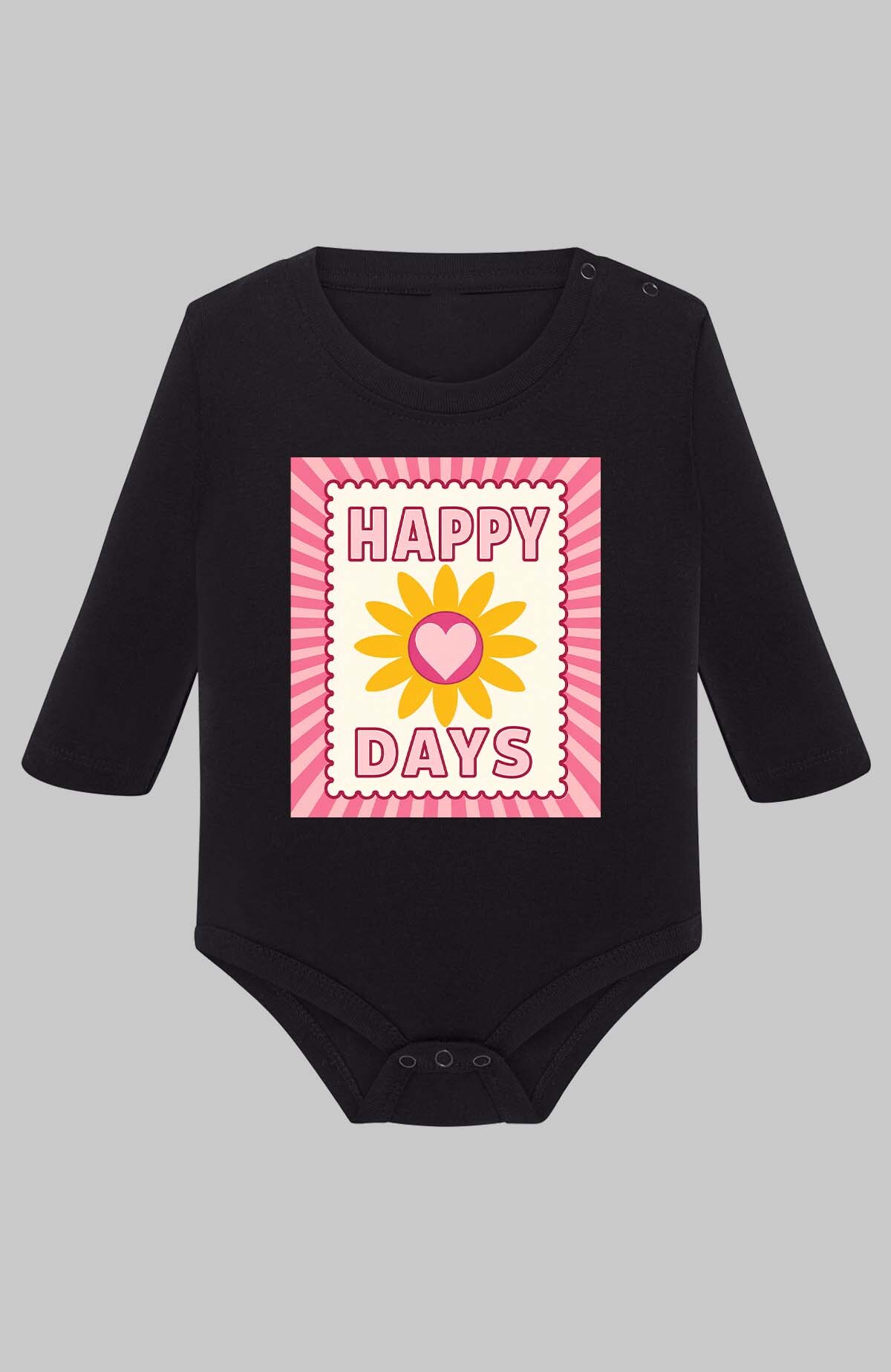 Grossiste I.A.L.D FRANCE - Happy days flower - Body Manche longue bébé Fille