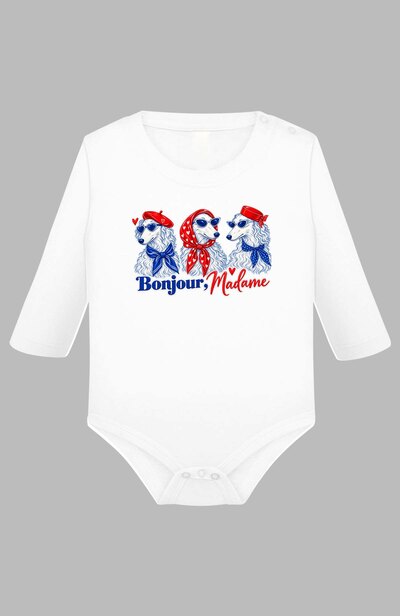 Grossiste I.A.L.D FRANCE - Three Chic Dog - Body Manche longue bébé Fille Grossiste I.A.L.D FRANCE - Three Chic Dog - Body Manche longue bébé Fille