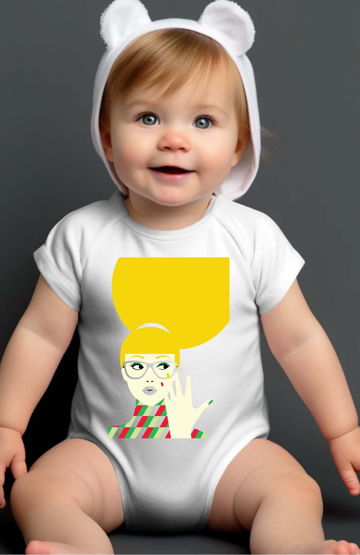 Wholesaler I.A.L.D FRANCE - Yellow hair Pat - Bodysuit Baby Girl