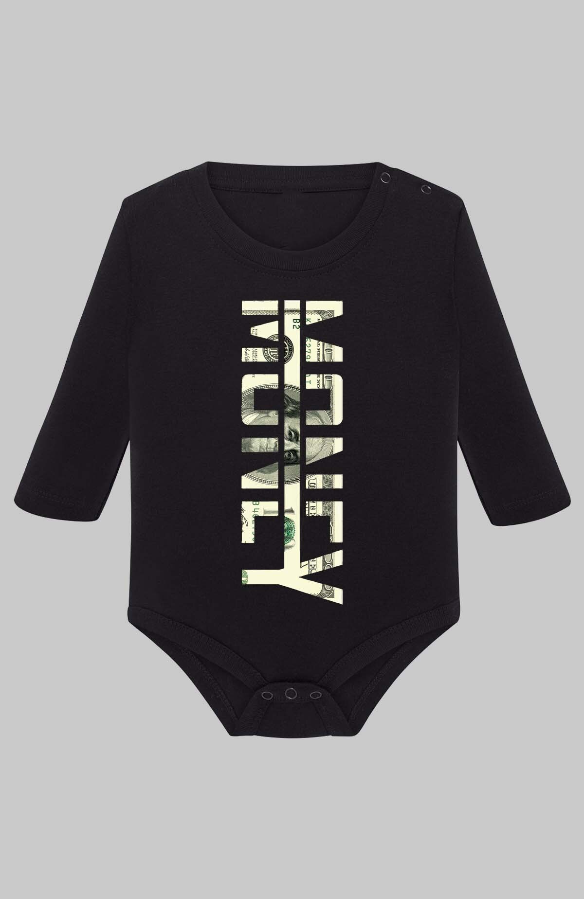 Großhändler I.A.L.D FRANCE - Money 100 usd - Langarm-Body für Baby-Mädchen