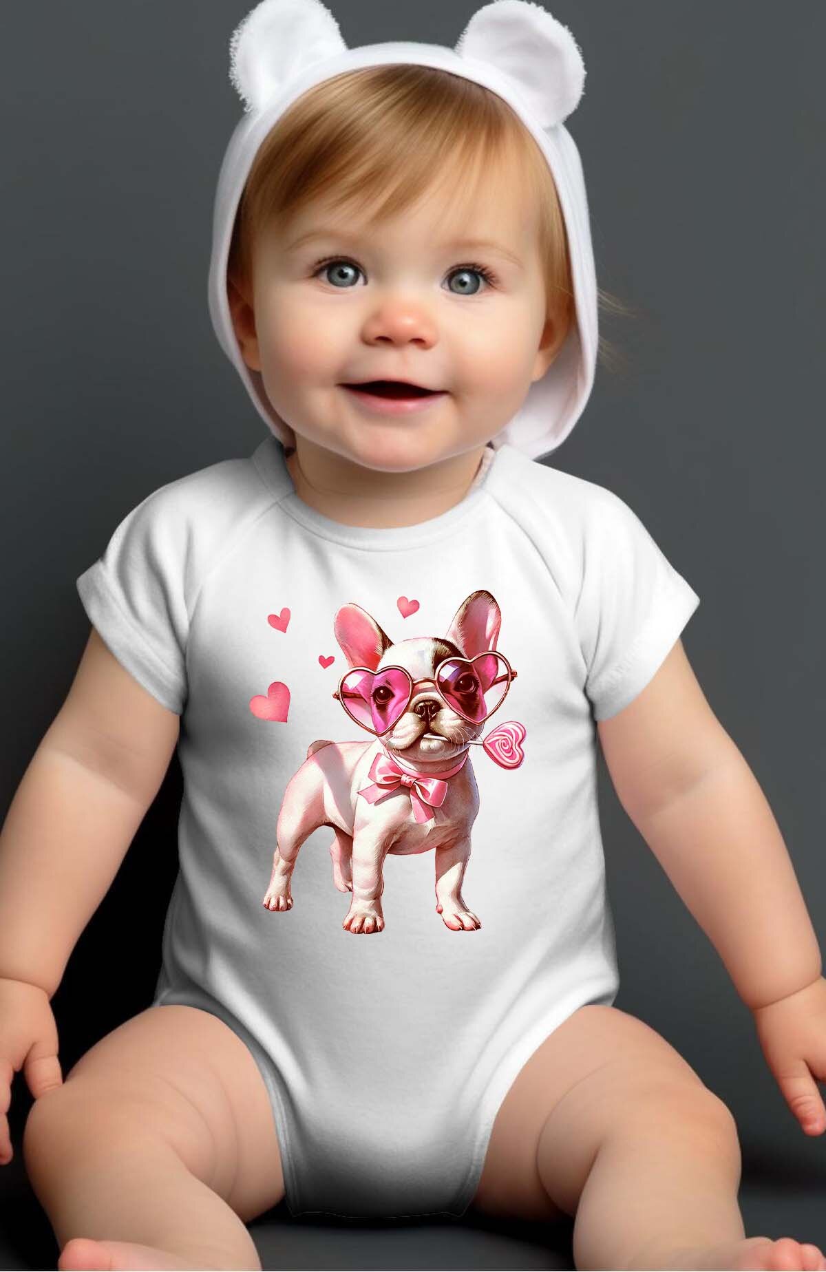 Grossista I.A.L.D FRANCE - Lunette French Bulldog - Body per Bambina