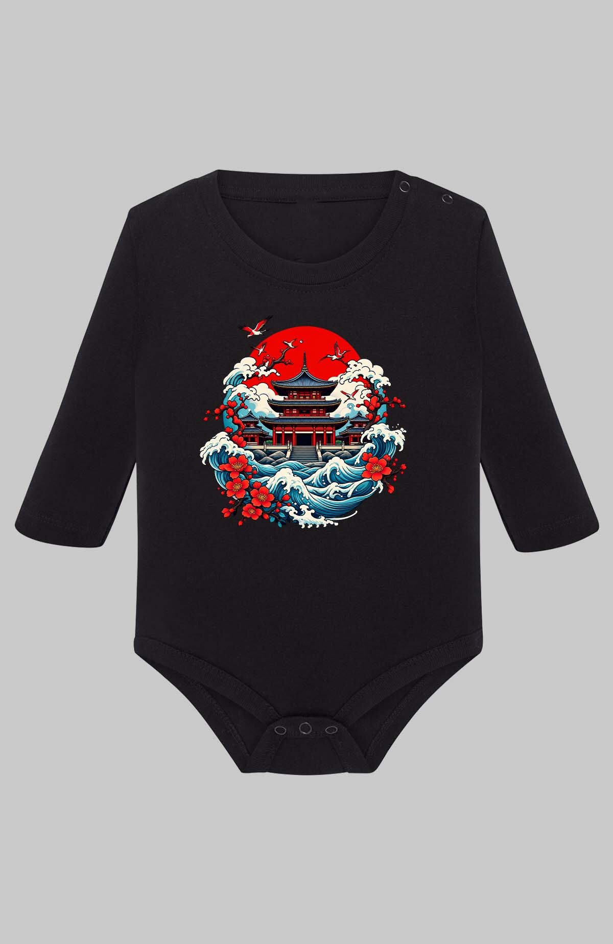 Wholesaler I.A.L.D FRANCE - Eastern art castle - Baby Long Sleeve Bodysuit Girl