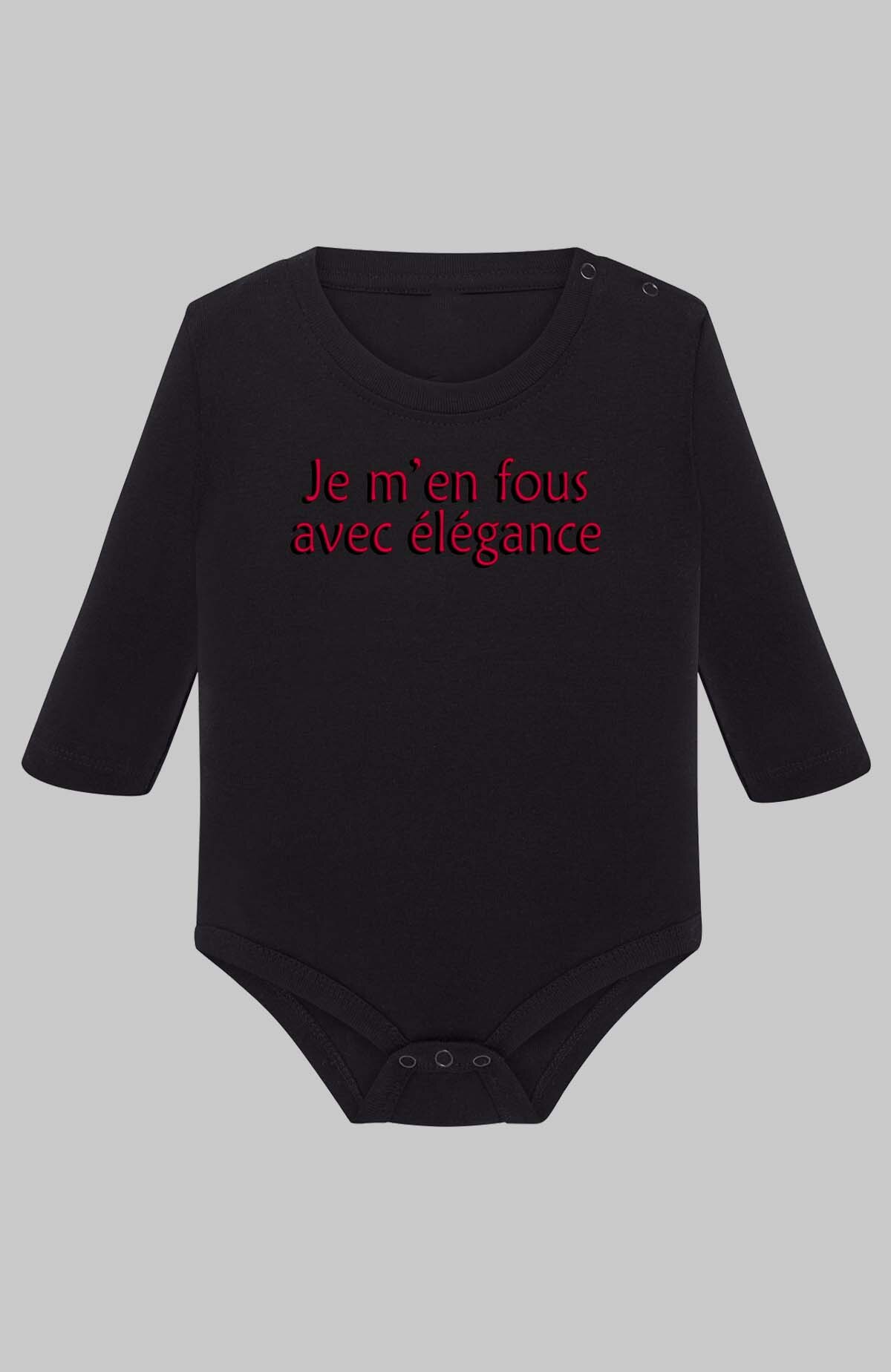 Grossiste I.A.L.D FRANCE - Je mon fous elegance - Body Manche longue bébé Fille