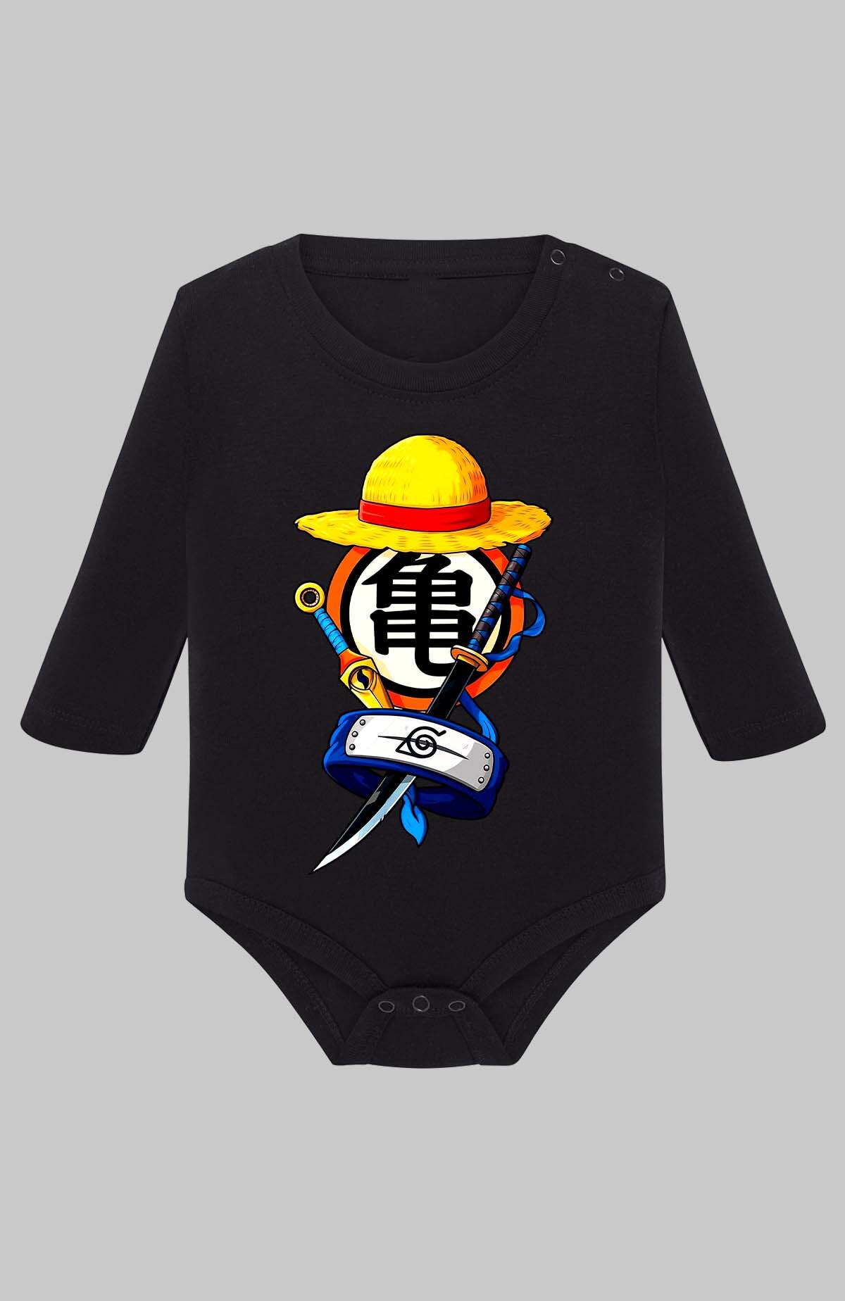 Wholesaler I.A.L.D FRANCE - Lufy goku naruto - Baby Long Sleeve Bodysuit Girl