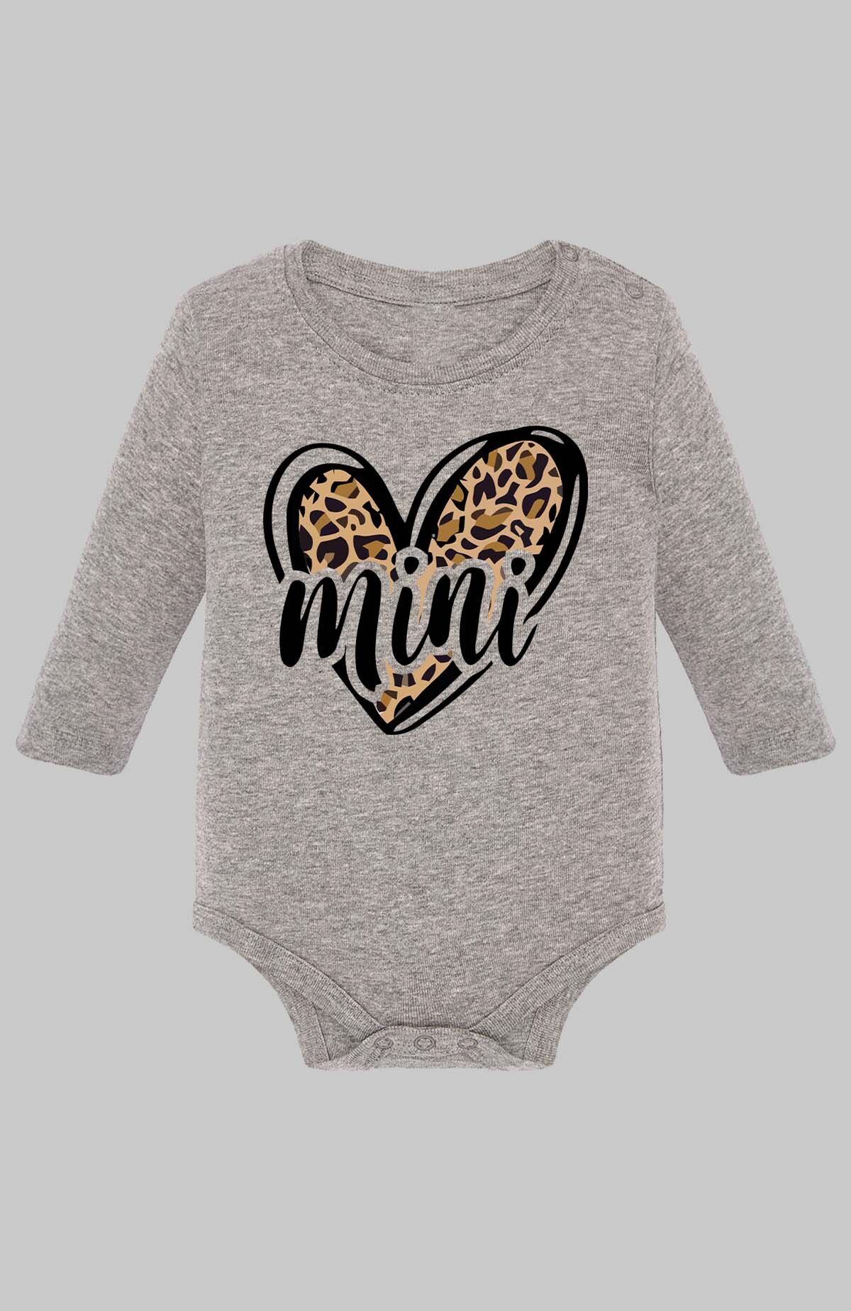 Wholesaler I.A.L.D FRANCE - Mini leopard - Baby Long Sleeve Bodysuit Girl