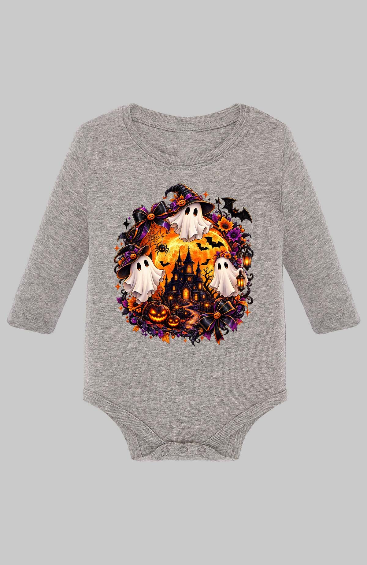Grossiste I.A.L.D FRANCE - Boo ghost halloween - Body Manche longue bébé Fille