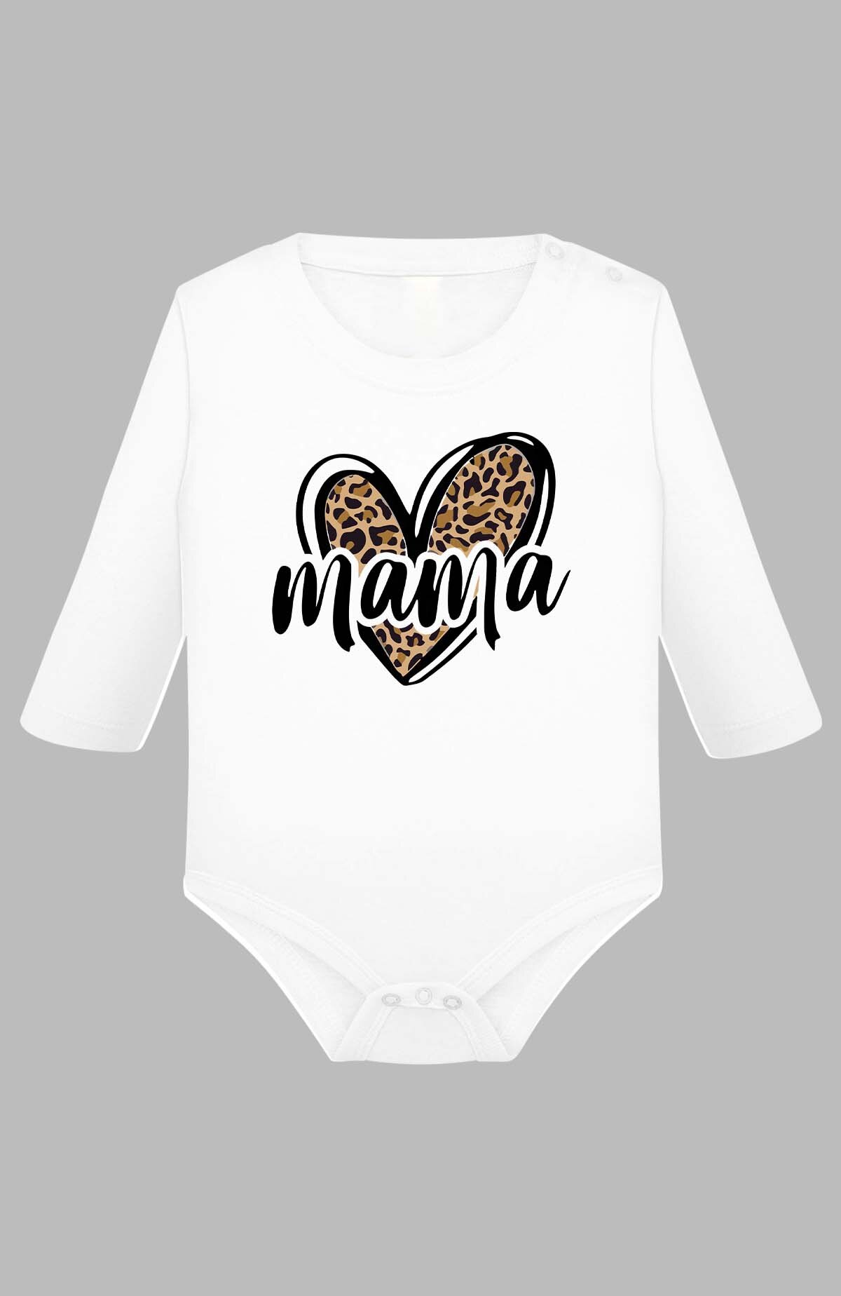 Wholesaler I.A.L.D FRANCE - Mama leopard - Baby Long Sleeve Bodysuit Girl
