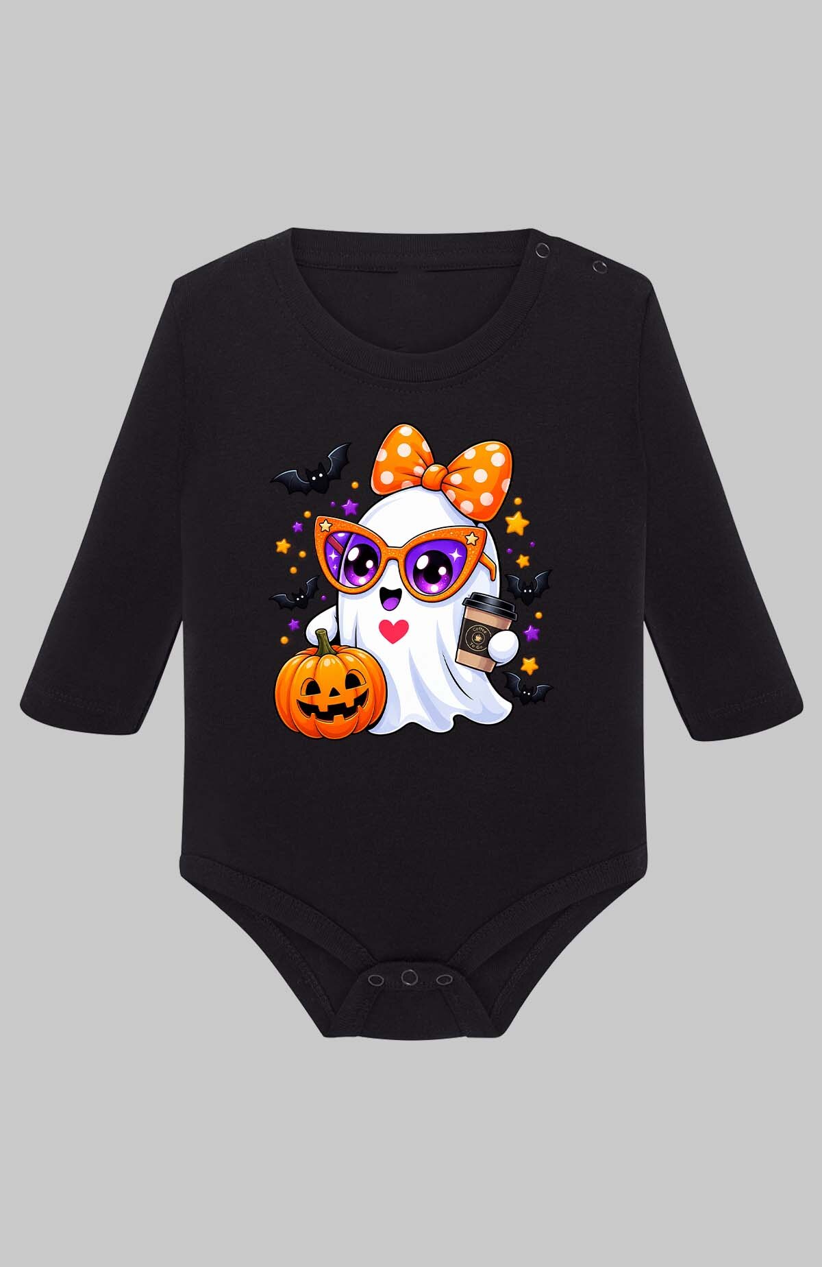 Grossiste I.A.L.D FRANCE - Miss ghost halloween - Body Manche longue bébé Fille