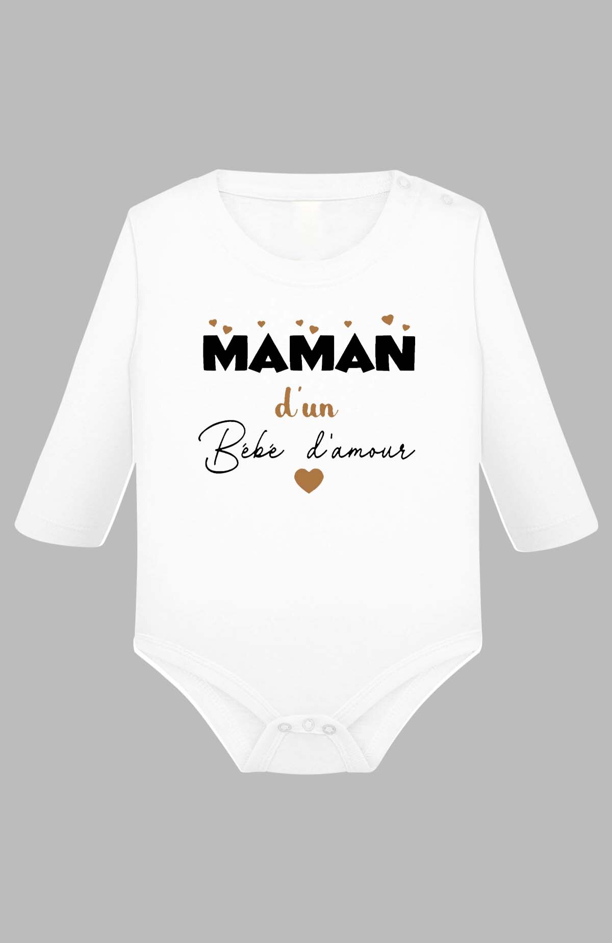 Grossiste I.A.L.D FRANCE - OR Maman BB  damour - Body Manche longue bébé Fille