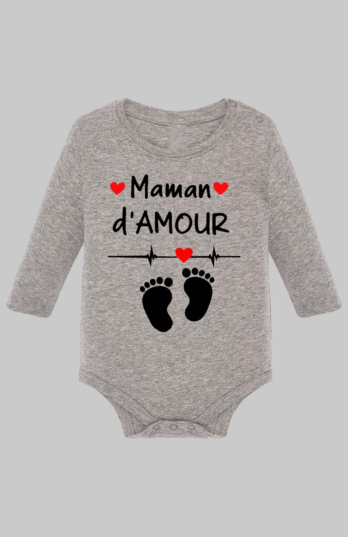 Grossiste I.A.L.D FRANCE - Maman d'amour pied - Body Manche longue bébé Fille