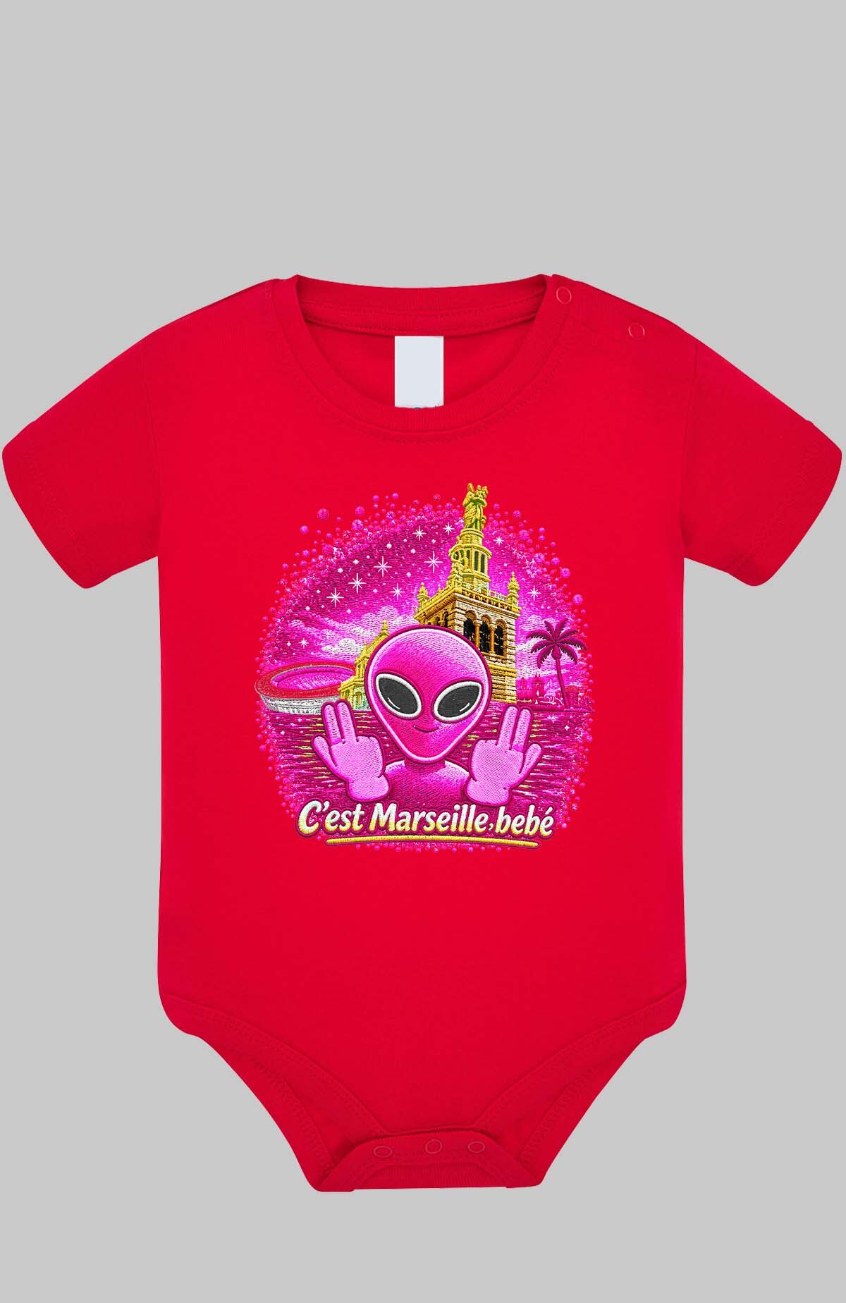Grossiste I.A.L.D FRANCE - Ovni Mars Pink - Body Bébé Fille