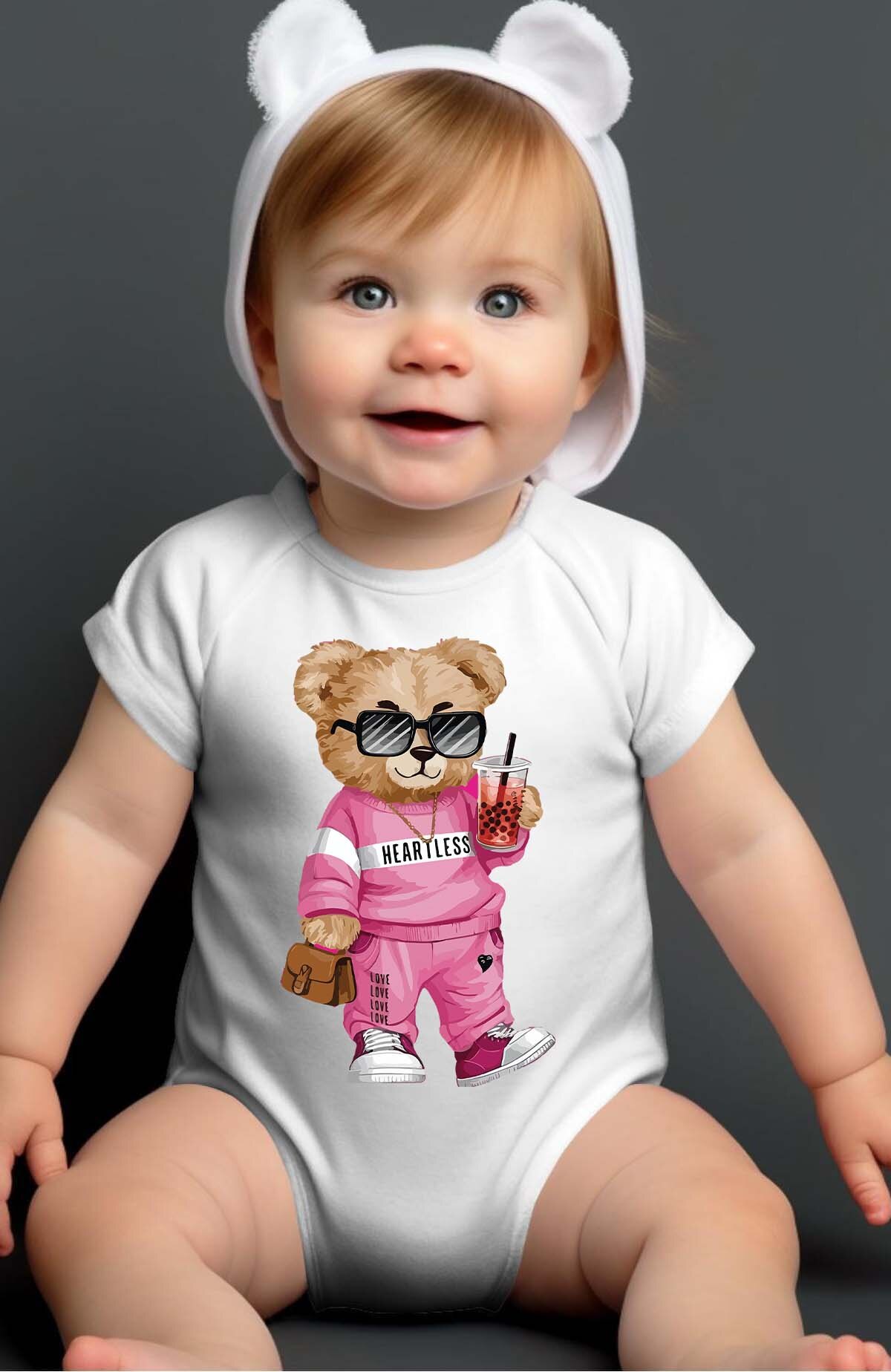 Wholesaler I.A.L.D FRANCE - Bear Heartless - Bodysuit Baby Girl