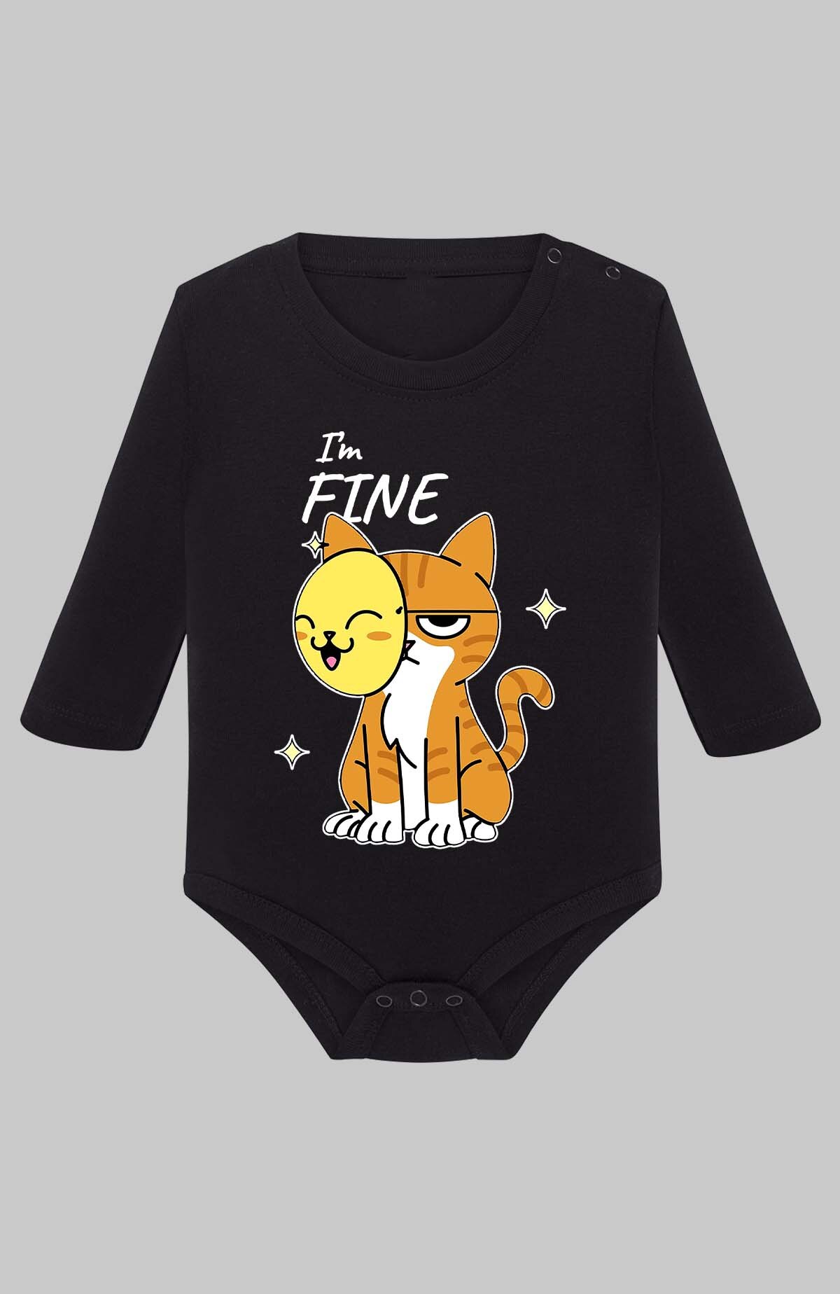 Grossiste I.A.L.D FRANCE - Im fine cat - Body Manche longue bébé Fille