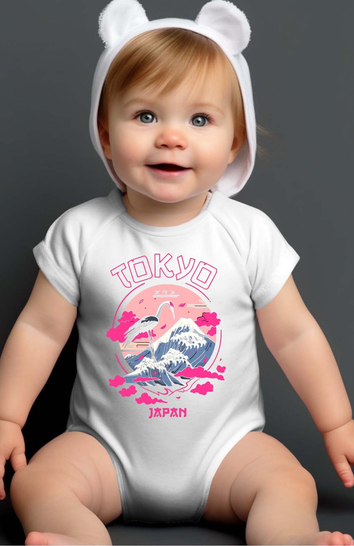 Großhändler I.A.L.D FRANCE - Cygogne tokyo Pink - Baby Mädchen Body