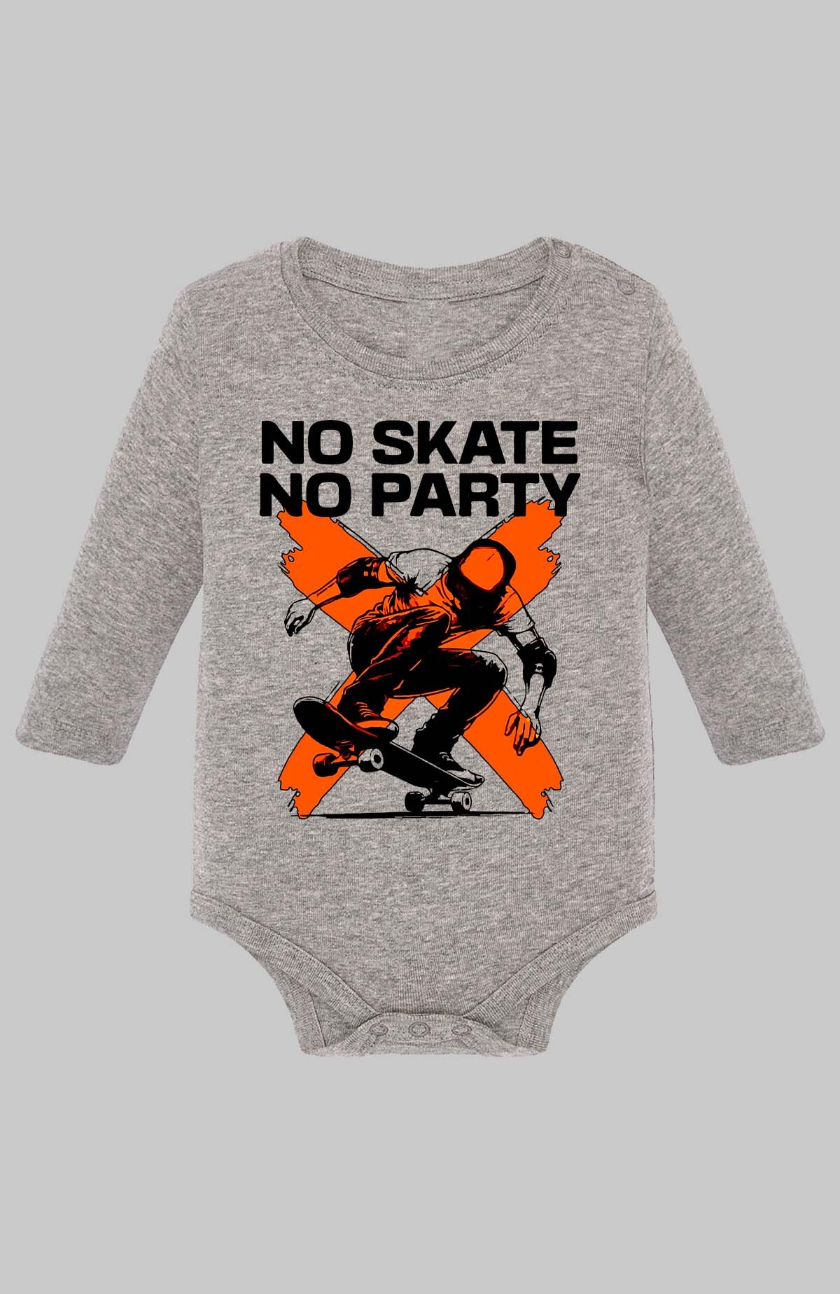 Großhändler I.A.L.D FRANCE - Kein Skate, keine Party - Langarm-Body für Baby-Mädchen