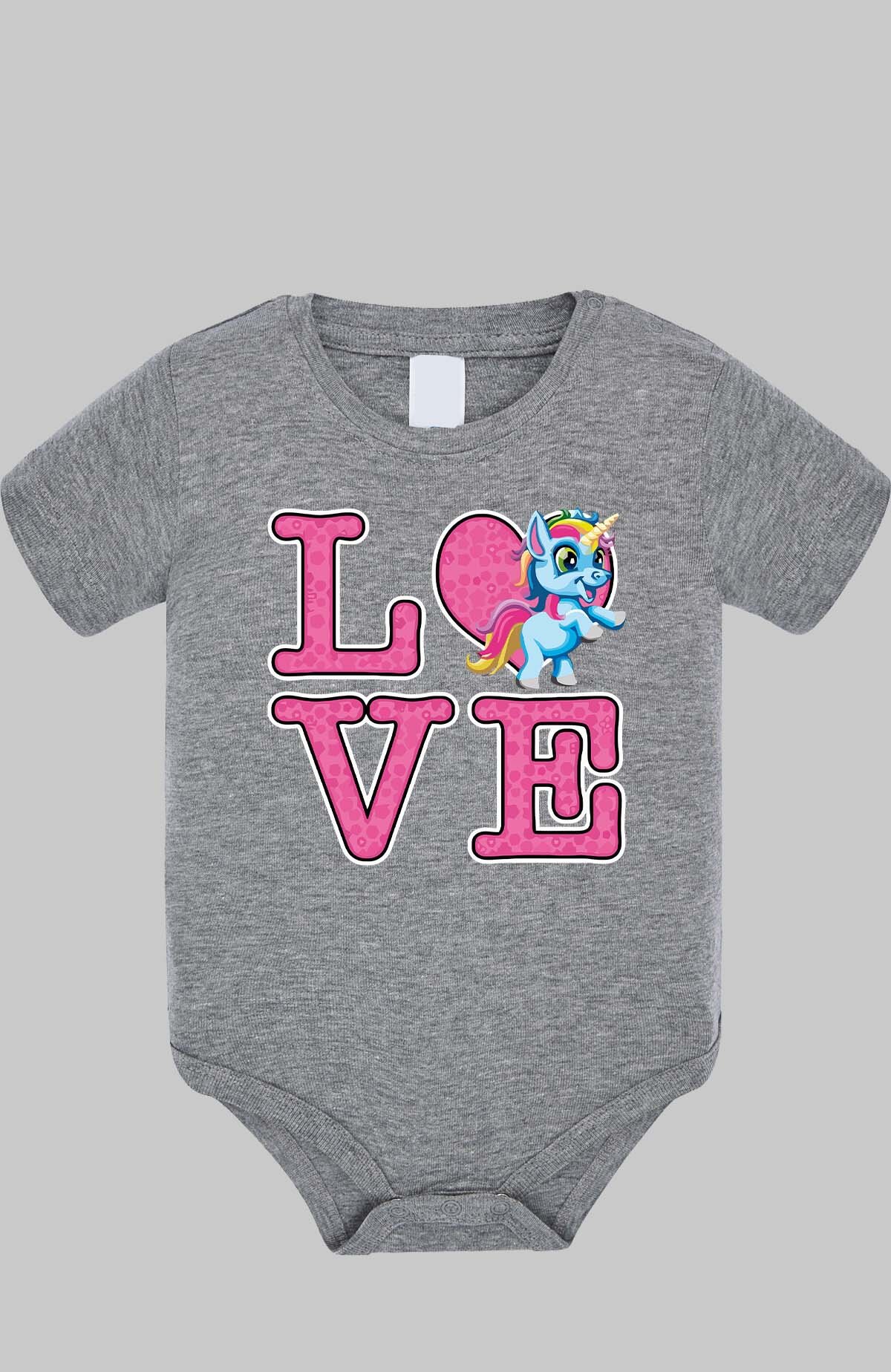 Wholesaler I.A.L.D FRANCE - Love unicorne - Baby Bodysuit Girl