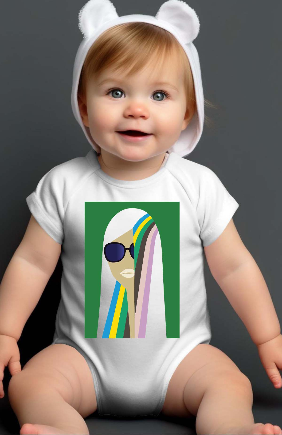 Wholesaler I.A.L.D FRANCE - Colorful hair V2025 - Bodysuit Baby Girl