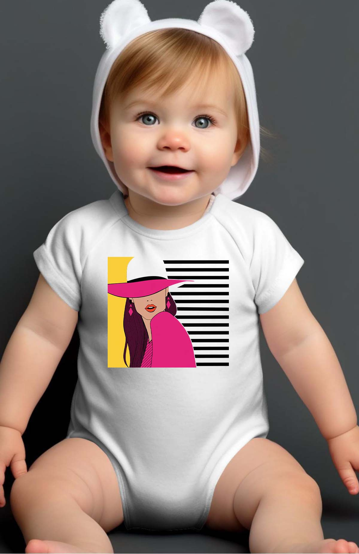 Wholesaler I.A.L.D FRANCE - With hat Evol - Bodysuit Baby Girl