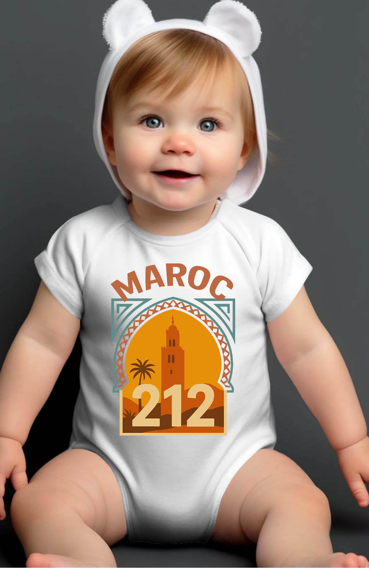 Großhändler I.A.L.D FRANCE - MAROKKO Briefmarke - Baby Mädchen Body