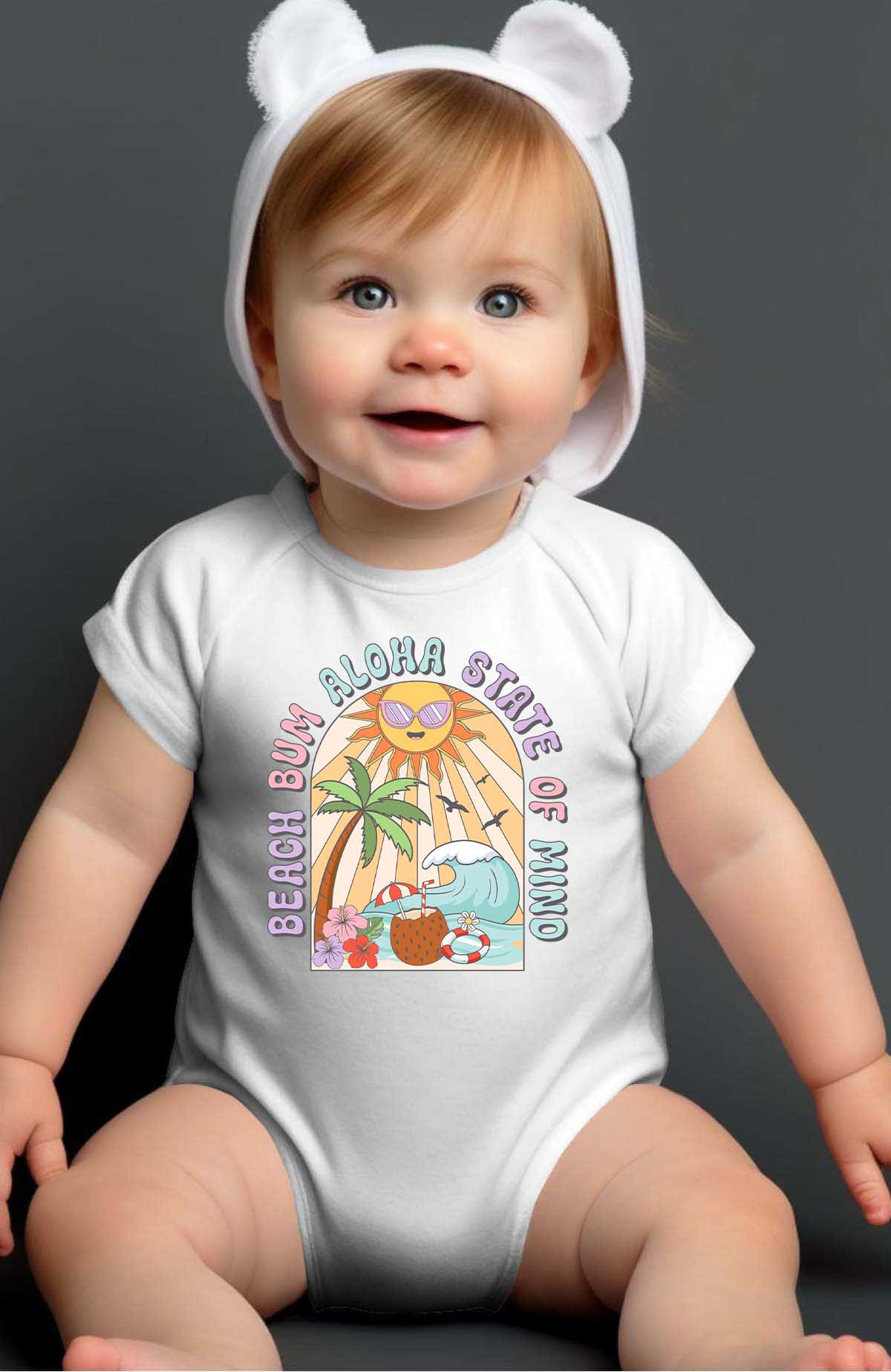 Grossiste I.A.L.D FRANCE - Beach bum aloha - Body Bébé Fille
