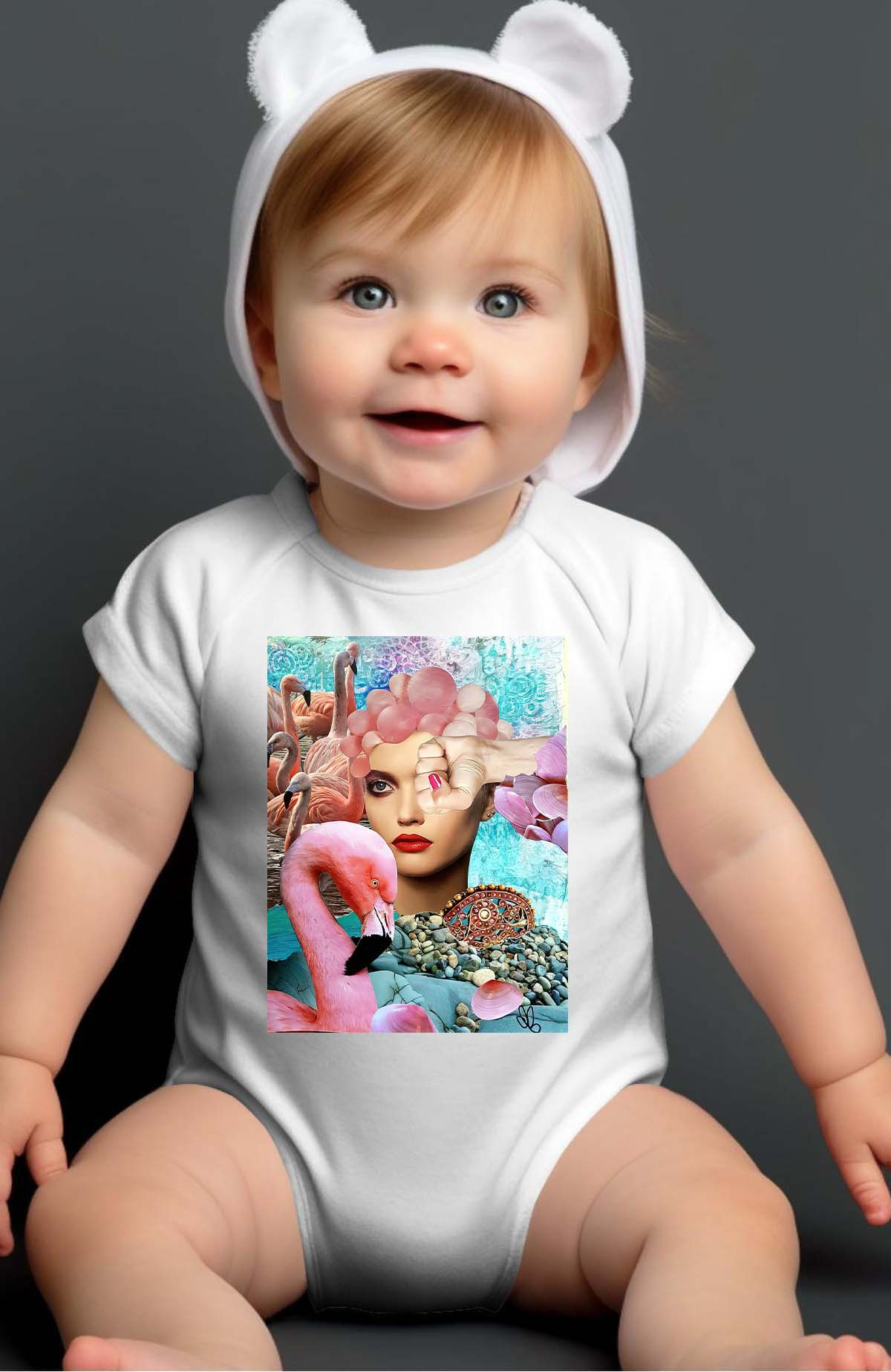 Wholesaler I.A.L.D FRANCE - Flamingo - Bodysuit Baby Girl