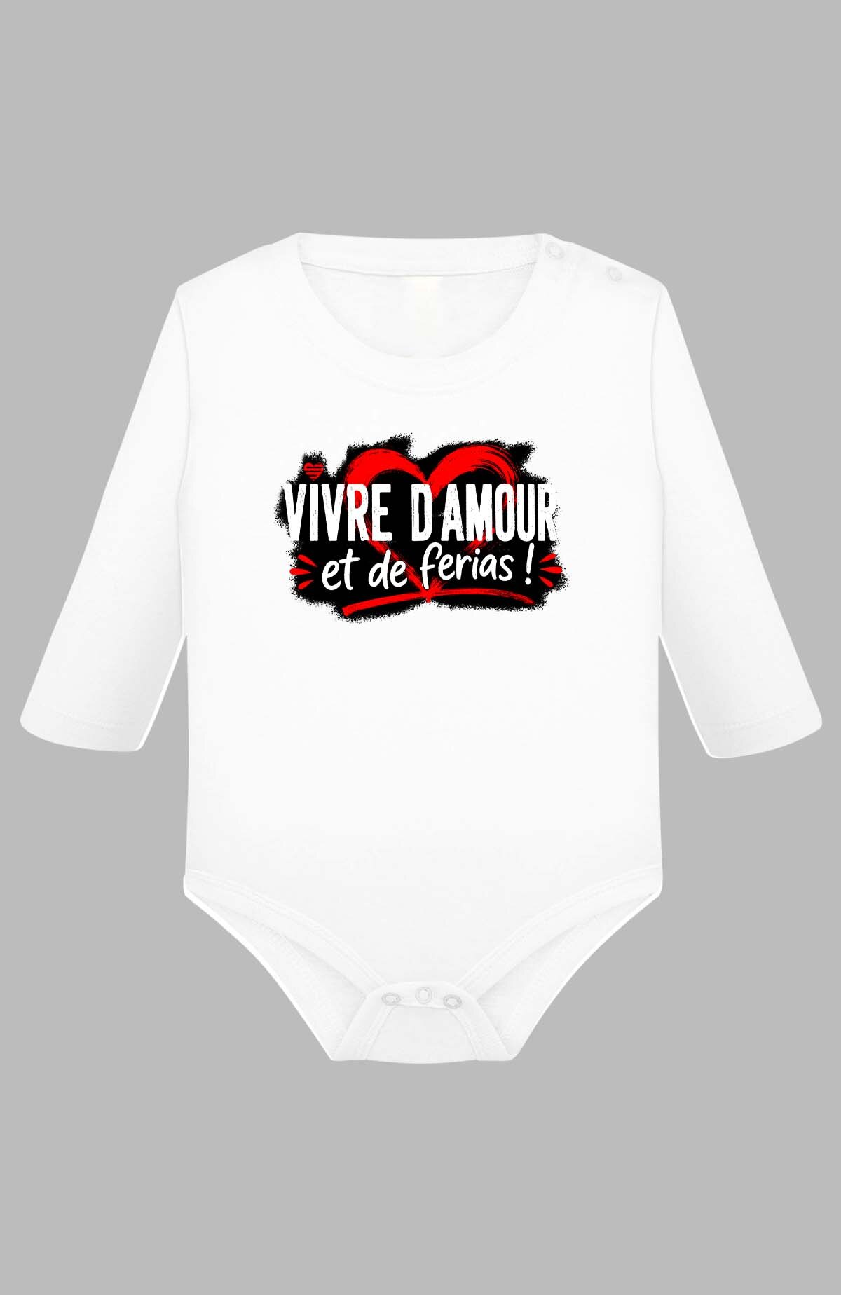 Grossiste I.A.L.D FRANCE - Vive amour ferias - Body Manche longue bébé Fille
