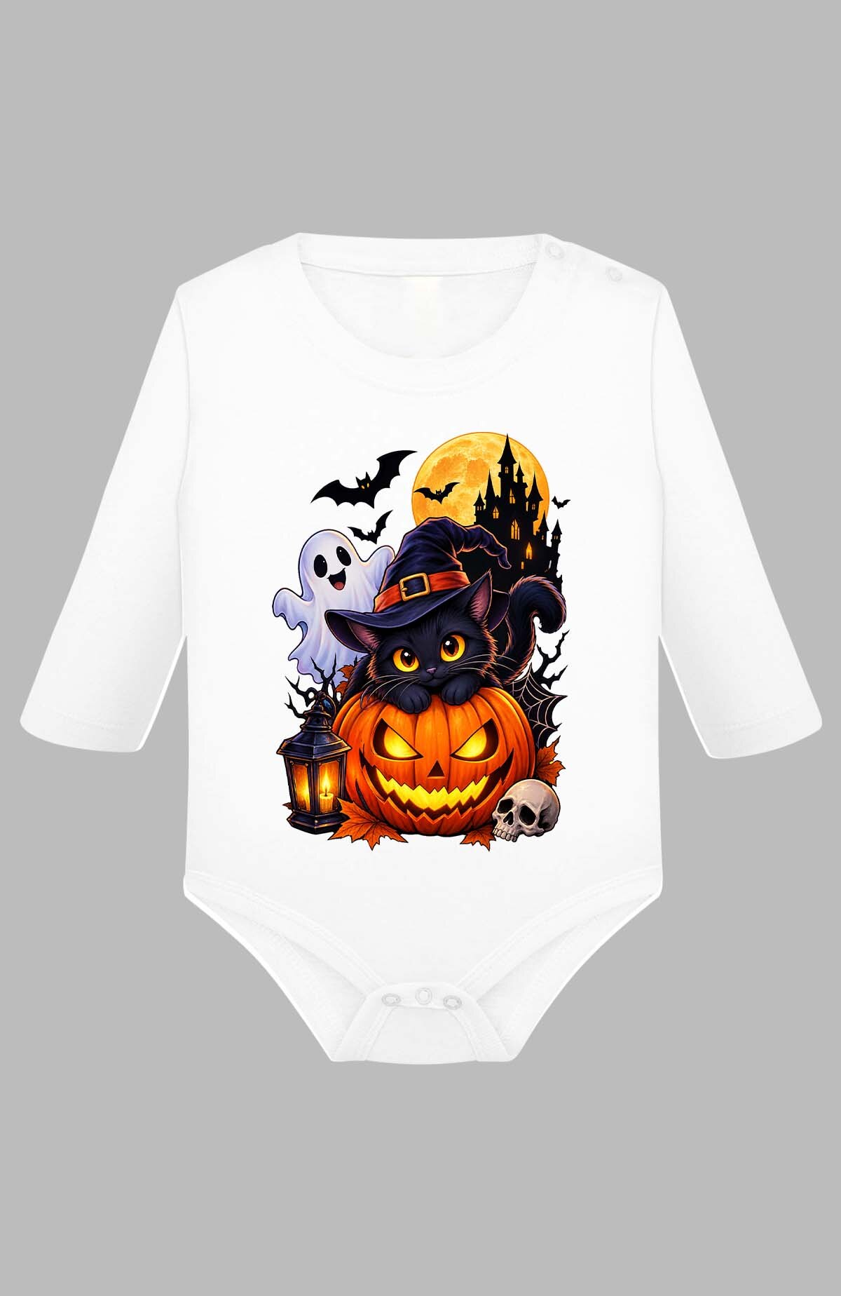 Grossiste I.A.L.D FRANCE - Spoky cat halloween - Body Manche longue bébé Fille