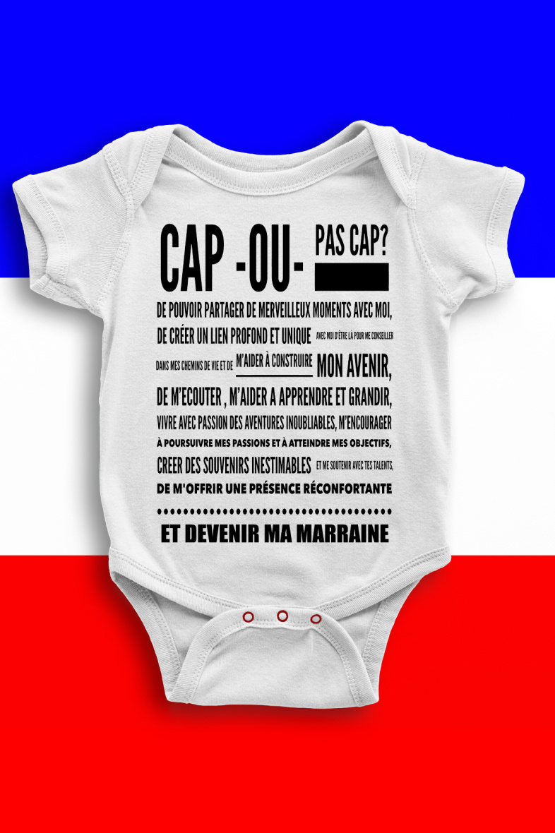 Grossiste I.A.L.D FRANCE - Body Bébé | CAP OU PAS CAP MARRAINE REAL 3